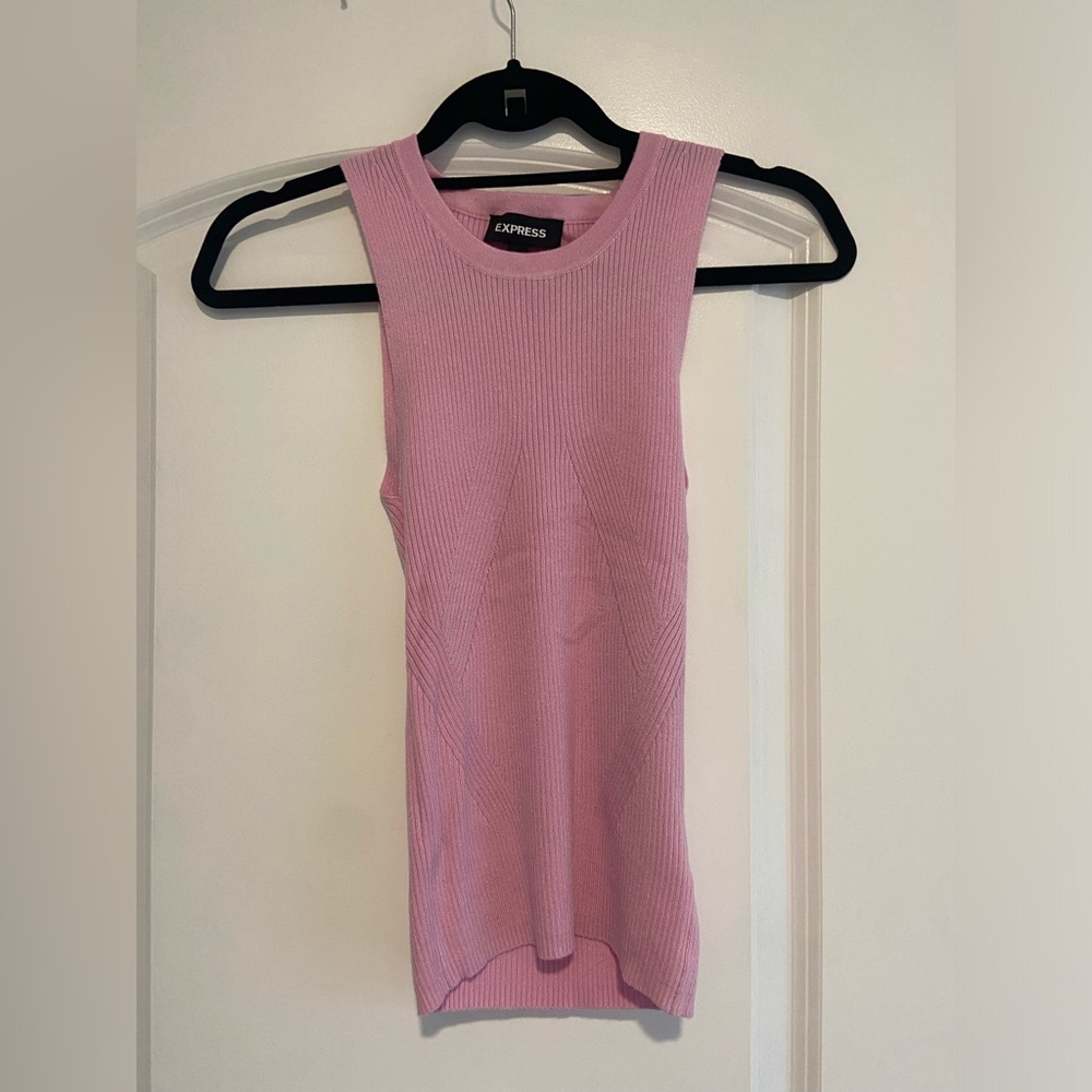 Women’s Pink Express Sweater Ribbed Tank size XS